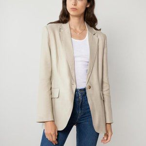 Pixie Market Beige Linen Blazer, Size S